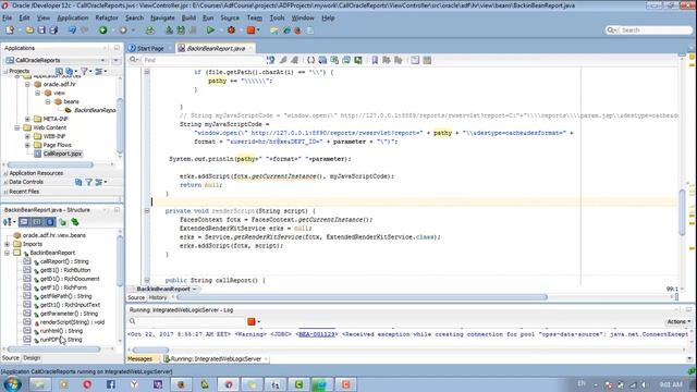 Calling oracle report with ADF смотреть онлайн