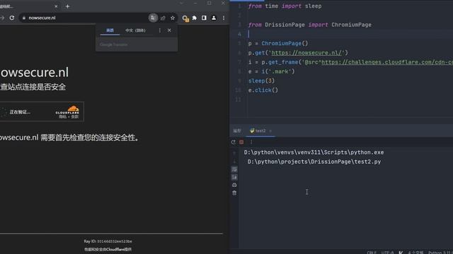 Pass Cloudflare check by DrissionPage смотреть онлайн