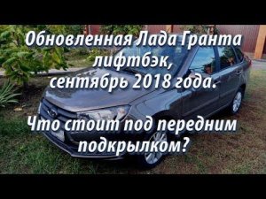 Что стоит под передним подкрылком на обновленной Гранте 2018