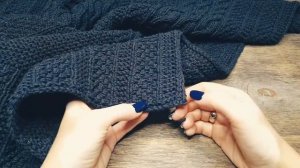 Детский плед "Январь" спицами. МК.