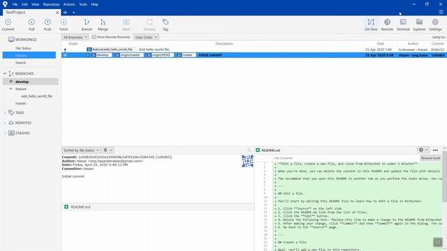 تهيئة نموذج عمل Gitflow وكيفية إنشاء Branch جديد. смотреть онлайн