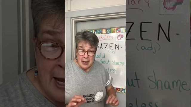 Vocabulary Day!  BRAZEN