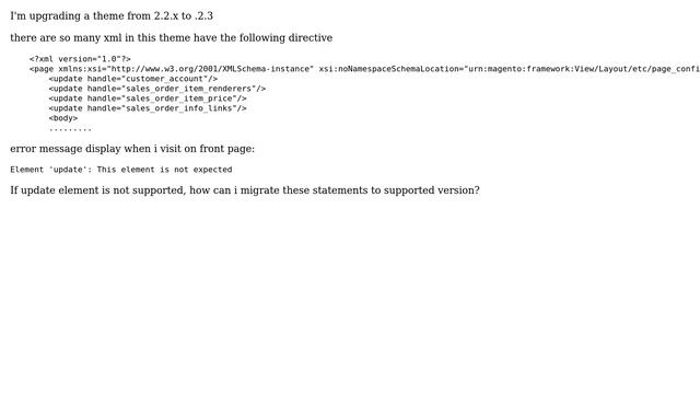 Magento: Error of layout xml : Element 'update': This element is not expected смотреть онлайн