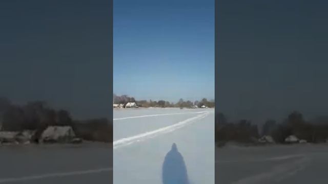 Покатушки на самодельном снегоходе «БУРАН» ( поломка звезды) смотреть онлайн