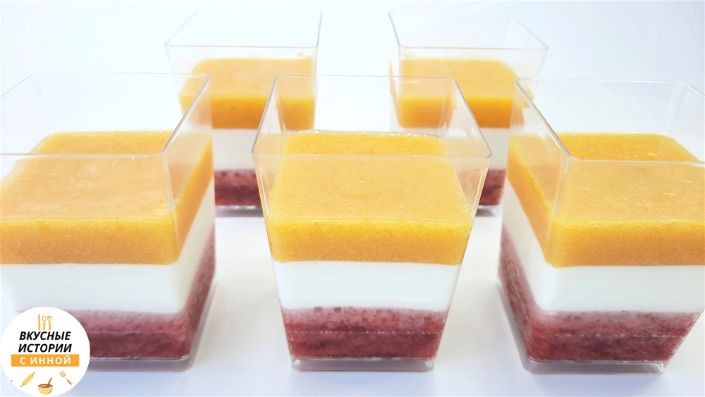 ДЕСЕРТ В СТАКАНЧИКАХ С ТВОРОГОМ, КОКОСОВЫМ МОЛОКОМ, КЛУБНИКОЙ И АБРИКОСАМИ (или с персиками) смотреть онлайн