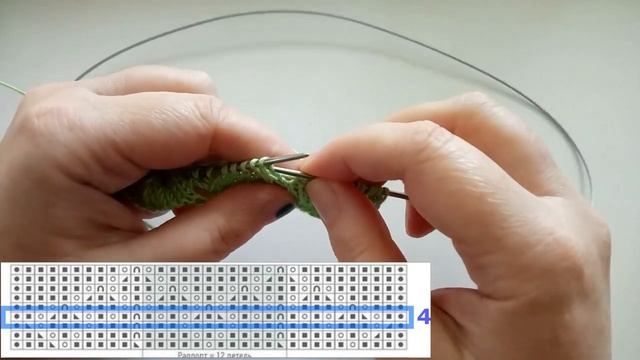 Красивый узор для низа или Кайма. Вяжем спицами.