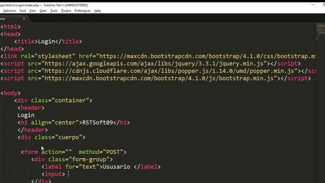 Login con php bootstrap y MySQL RSTSoft09 смотреть онлайн