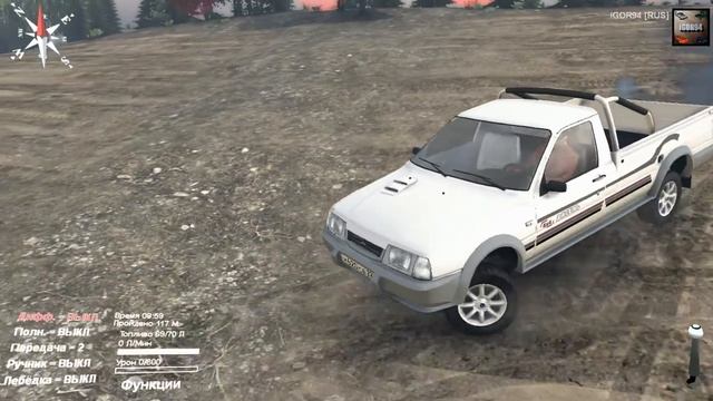 Звуки дизеля ВАЗ 343 Spin tires смотреть онлайн