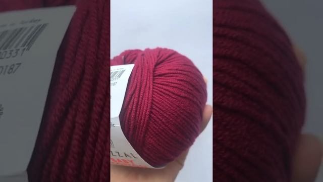 Подробный обзор пряжи Gazzal Baby Cotton(Хлопок с акрилом) №3442 Бордо смотреть онлайн