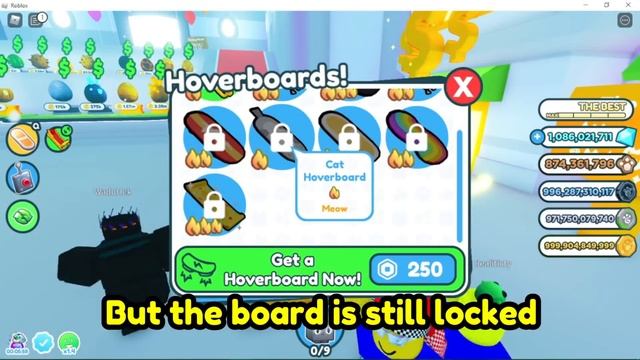 I tried to Unlock the Cat Hoverboard in Pet Simulator X смотреть онлайн