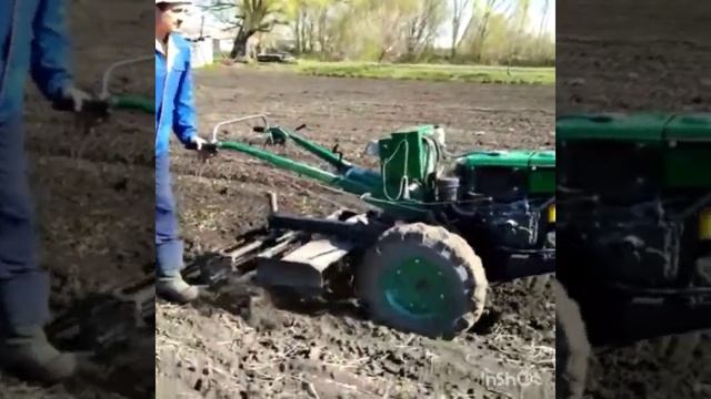 Фрезеровка огорода тяжёлым мотоблоком смотреть онлайн