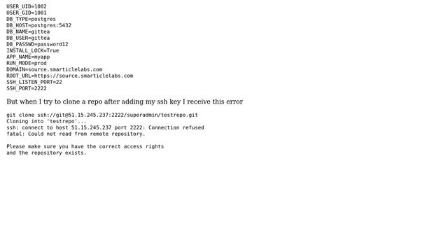 SSH connection not working in gitea смотреть онлайн