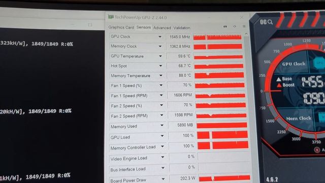 разгон для RTX 3070TI эфир, GDDR6X