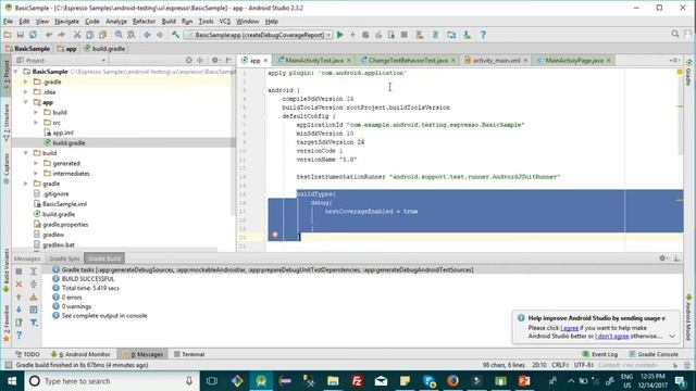 Find Code Coverage with Jacoco and Espresso смотреть онлайн