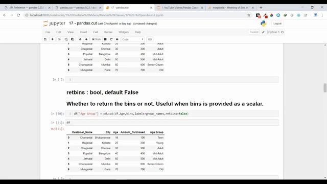 27 - Pandas - pandas.cut() Method Explained Clearly смотреть онлайн