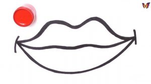 Как нарисовать ГУБЫ /  раскраска ЯРКИЕ ГУБЫ для детей / Раскраски малышам