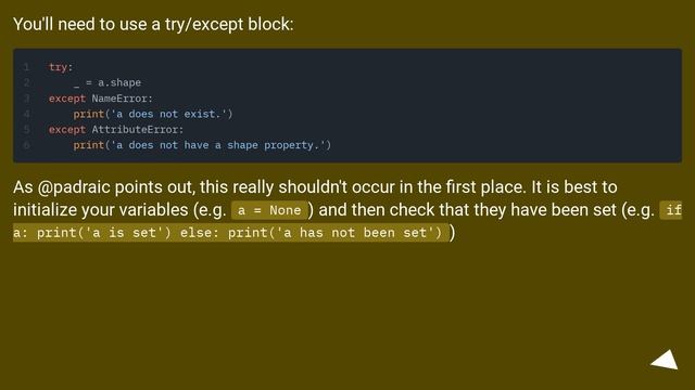 How can I check whether the numpy array exists already or not? смотреть онлайн