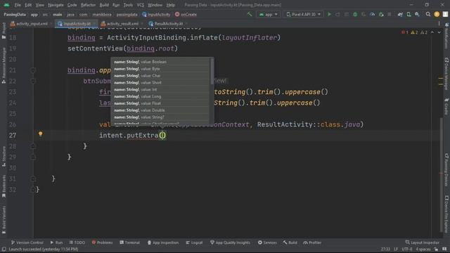 Passing Data Between Activities using Intents смотреть онлайн