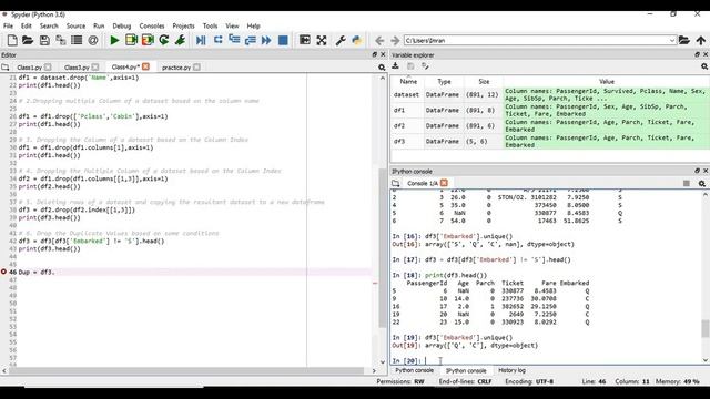 Python Pandas Tutorial | Drop Rows and Columns of a Pandas Dataset - P2 смотреть онлайн