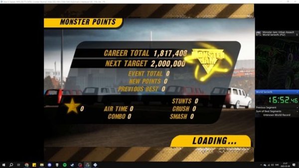 Monster Jam: Urban Assault Speedrun - World Series% (PS2) in 33:35 *WR*
