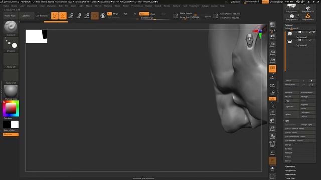 ZBrush Скульптинг Черепа (стилизация)SpeedPaint смотреть онлайн