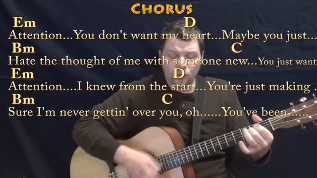 Attention (Charlie Puth) Guitar Cover Lesson in Em with Chords/Lyrics - Munson - 16th Strum смотреть онлайн