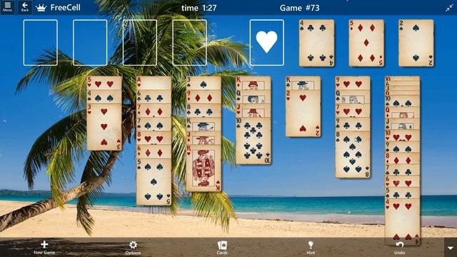 FreeCell Game #73 SOLVED Microsoft Solitaire смотреть онлайн