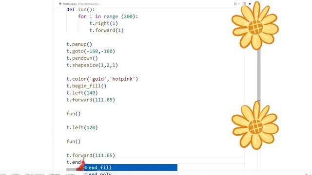 TURTLE GRAPHICS USING PYTHON || Happy Birthday To You || 09 || ~xRay Pixy смотреть онлайн