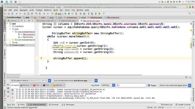 166 Android Studio SQLite Reading retrieve data смотреть онлайн