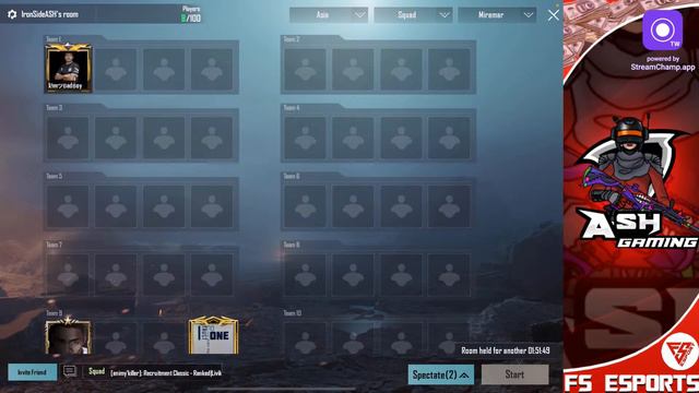 ADVANCED ROOM WITH 3x loot | FS Elite nd US Esports Custom | ASH Ironside GAMING смотреть онлайн