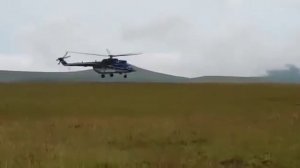 Жесткая посадка вертолета в горах КБР