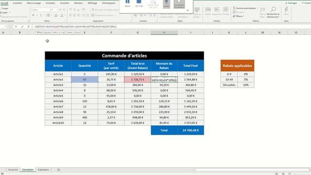Formation Excel Gratuite 6eme Partie # Fonction SI # Cas pratiques expliqués en video смотреть онлайн