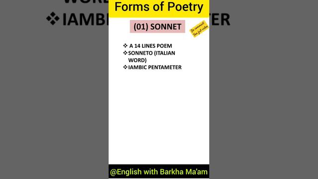Sonnet and its types #sonnet #englishliterature #poeticdevices #viral #like #trending #shakespeare смотреть онлайн