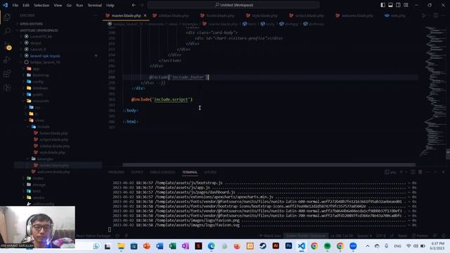 Pertemuan 3 Laravel 10 Belajar include, yield, extends, section смотреть онлайн