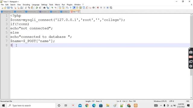 PHP MYSQL DATABASE CONNECTION смотреть онлайн