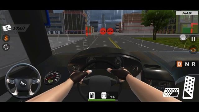 Barish ke time City m bus ride ?|City Coash Bus simulator 1|Android game ?| смотреть онлайн