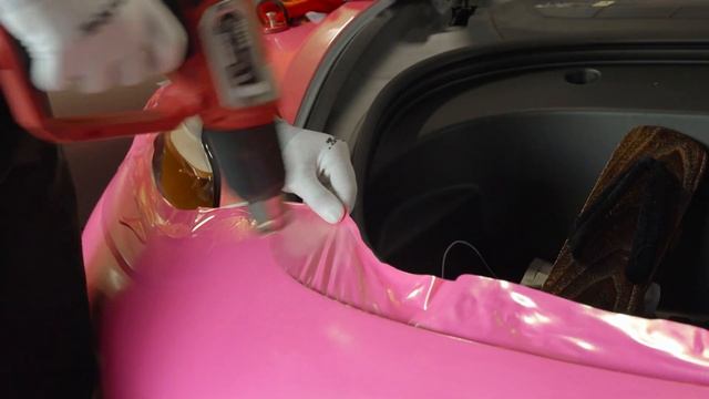 Wrapping an entire Tesla Model 3 in our Vicrez Carbon Flash Gloss Pink Gold Vinyl смотреть онлайн