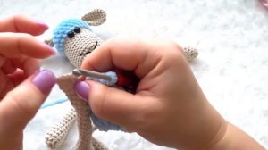 Зефирная овечка крючком МК  часть 2 из 2-х. Вязание с Алей.