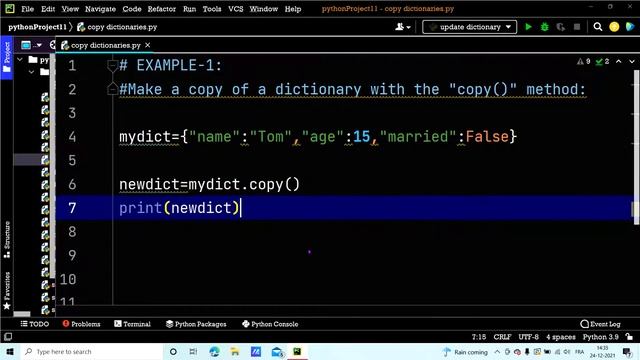 Methods to Copy a Dictionary || Part-62 || Python Tutorial for Beginners смотреть онлайн