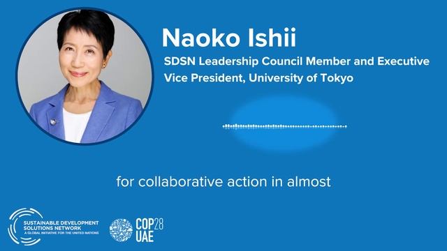 Naoko Ishii, SDSN Leadership Council Member смотреть онлайн