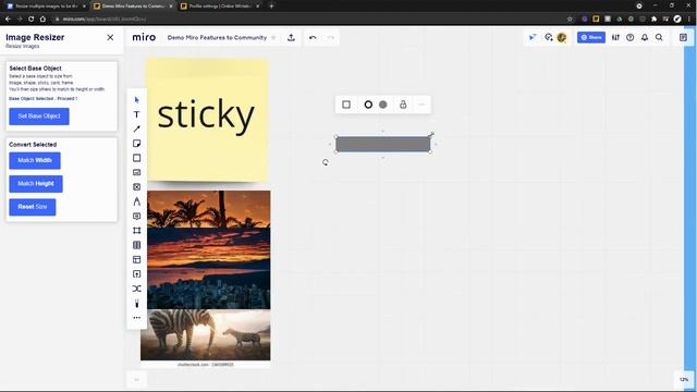 Miro App Demo - Resize multiple images to be the same size смотреть онлайн