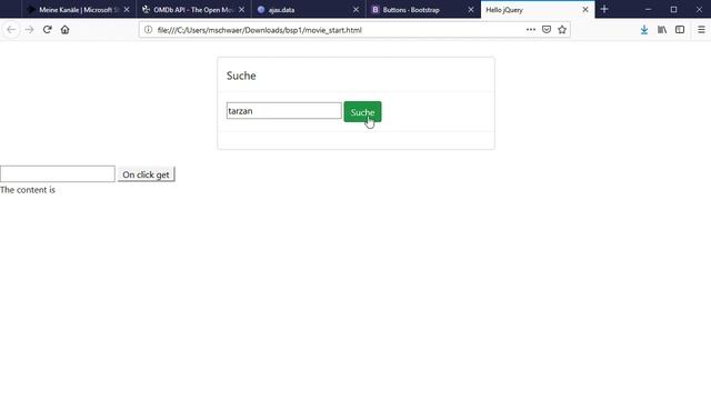 A1 3 Web1 Ajax JQuery Bootstrapumsetzung смотреть онлайн
