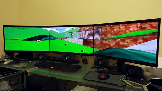 Super Mario 64 on 3 27 inch BenQ GW2760HS смотреть онлайн