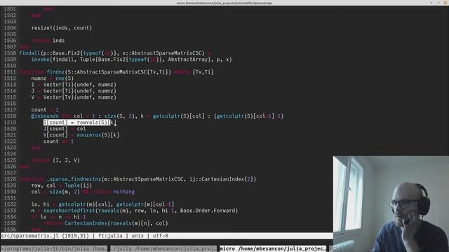 Contributing to Julia: sparse array interface смотреть онлайн