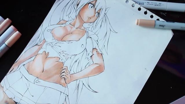 SPEED PAINTING -FAIRY TAIL - CHERRYA BRENDY - COPICS/PROMARKERS смотреть онлайн