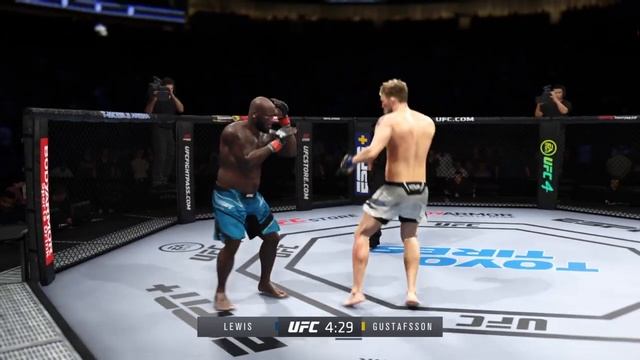 ДЕРРИК ЛЬЮИС VS АЛЕКСАНДР ГУСТАФССОН UFC 4 CPU VS CPU смотреть онлайн