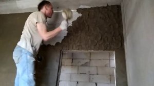 Штукатурка стен/ из ПГС песчано-цементной смесью с фиброй и пластификатором