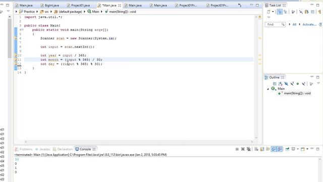 URI Online Judge Solutions in Java - Problem 1020 смотреть онлайн