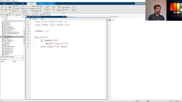 For Loop with If Statement in MATLAB смотреть онлайн
