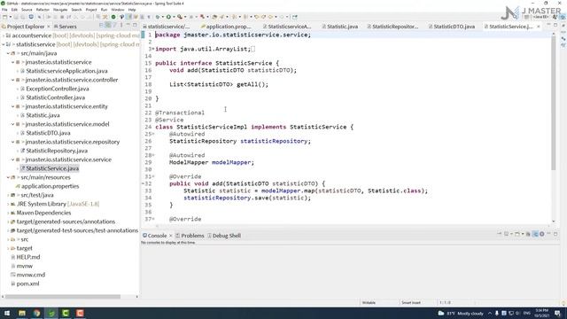 (Vi) Create Statistic Web Service with Spring Boot - JMaster.io смотреть онлайн